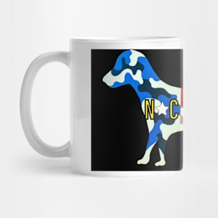 Camo NC Flag Labrador Mug